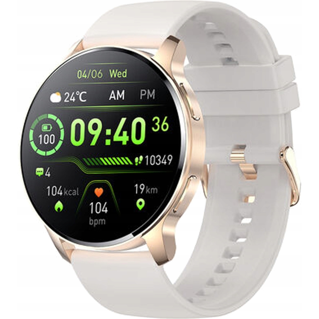 Smartwatch damski, Fitonme I50 , dwa paski biały fioletowy