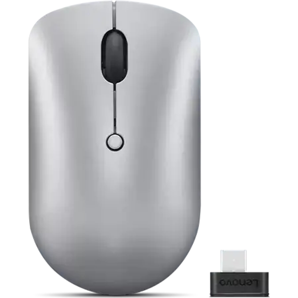 Bezprzewodowa mysz kompaktowa  Lenovo 540  Czerwony czujnik optyczny | Bezprzewodowa | 2.4G bezprzewodowa przez odbiornik USB-C | Chmurowa szarość | 1 rok(i)