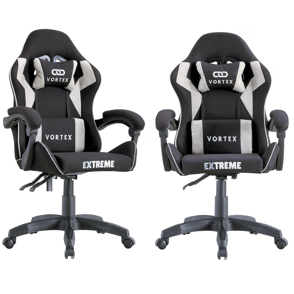 Fotel gamingowy EXTREME Vortex Light Gray – tkanina, ergonomia, regulacja