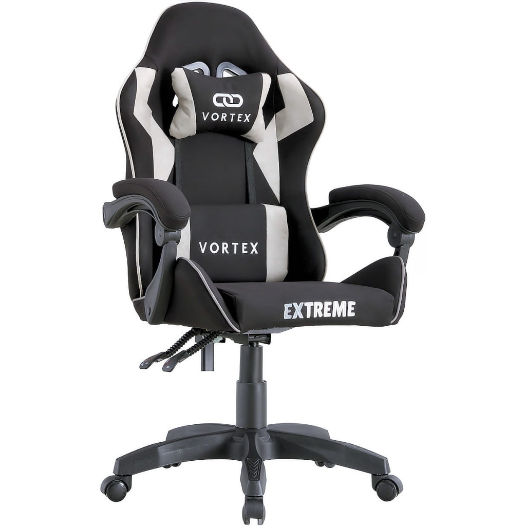 Fotel gamingowy EXTREME Vortex Light Gray – tkanina, ergonomia, regulacja