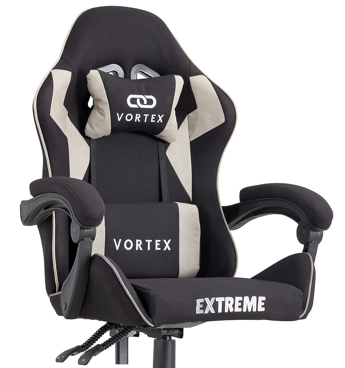 Fotel gamingowy EXTREME Vortex Light Gray – tkanina, ergonomia, regulacja
