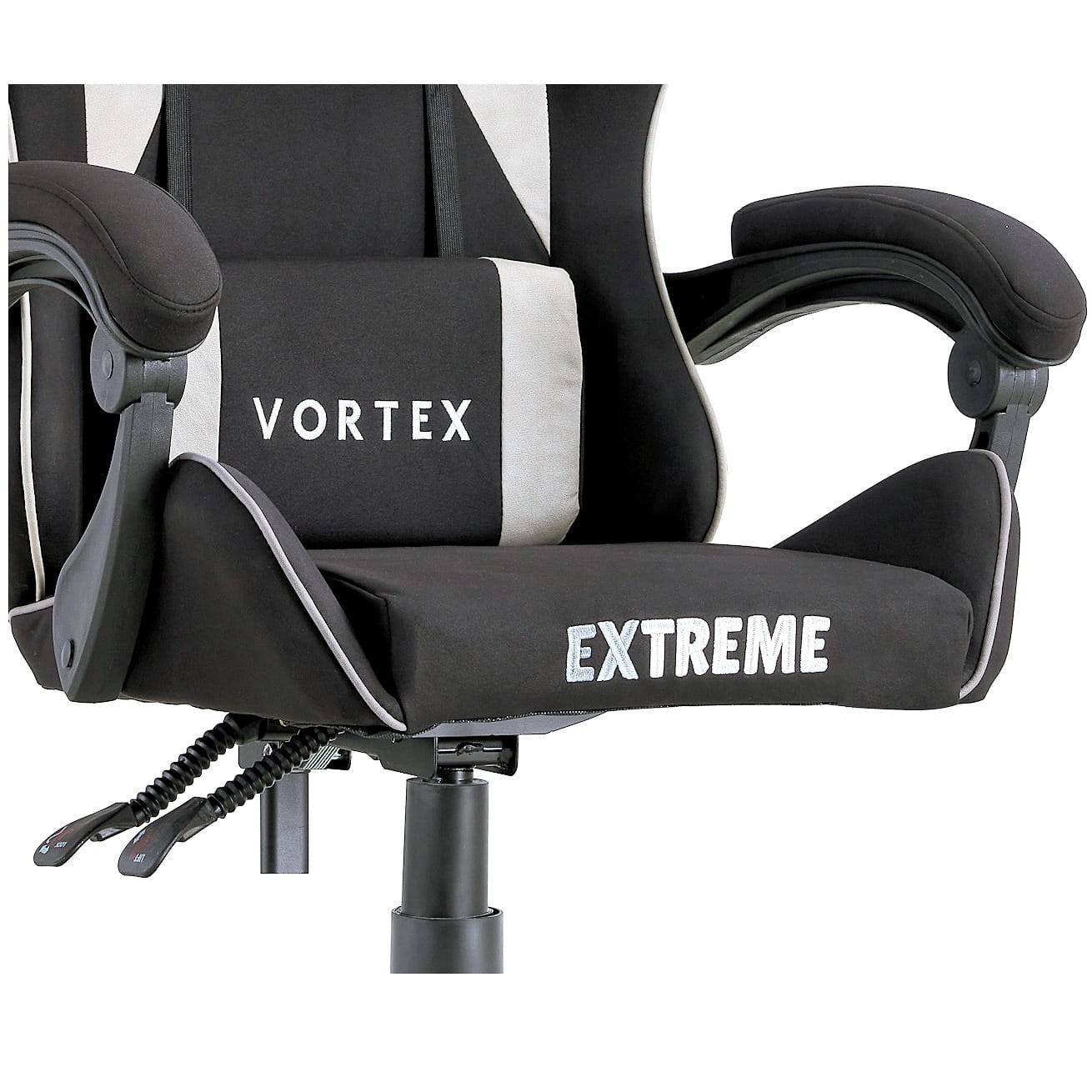 Fotel gamingowy EXTREME Vortex Light Gray – tkanina, ergonomia, regulacja