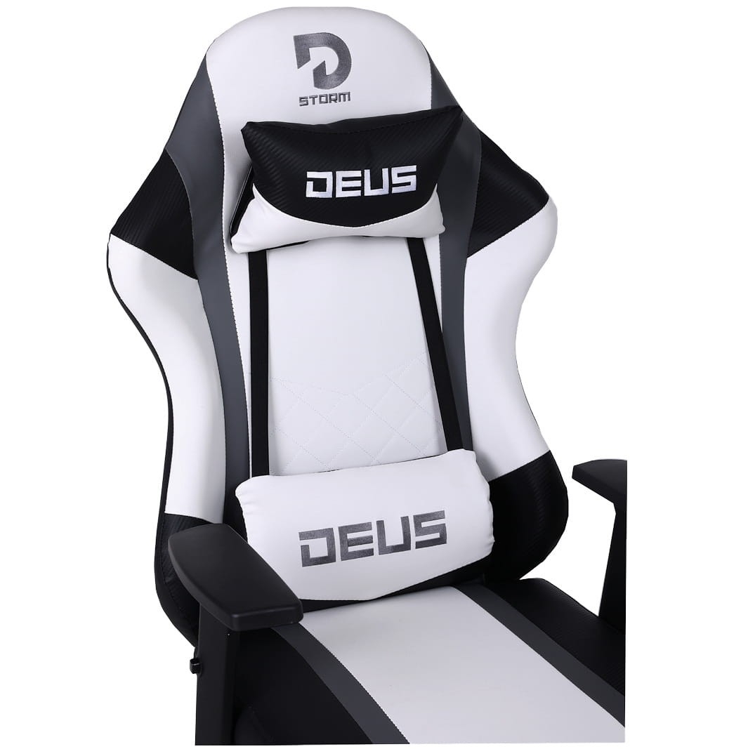 Fotel gamingowy DEUS Storm – ergonomia, regulacja, poduszki, design
