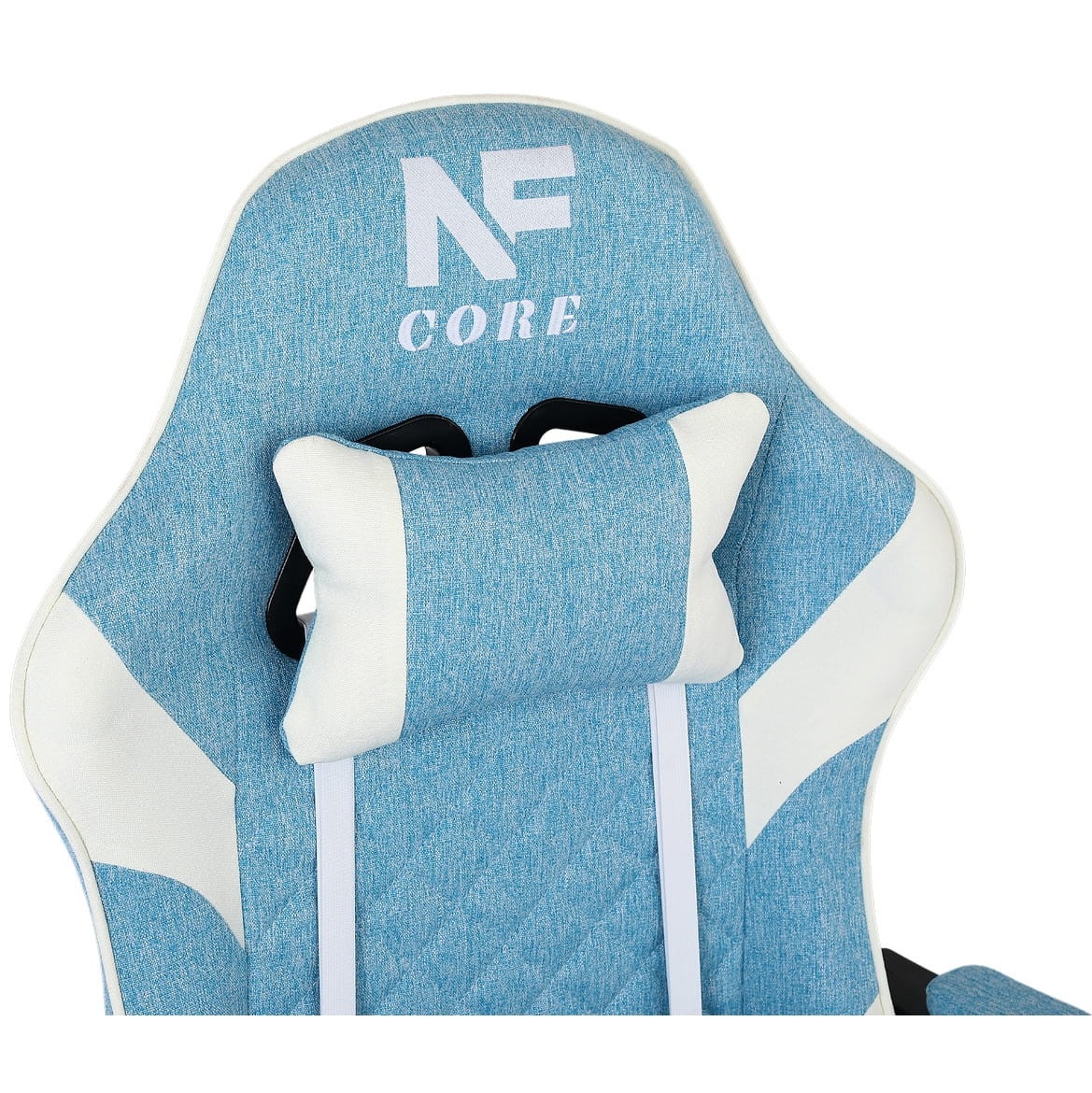 Fotel gamingowy INFINI Core – tkanina, podnóżek, ergonomia, poduszki