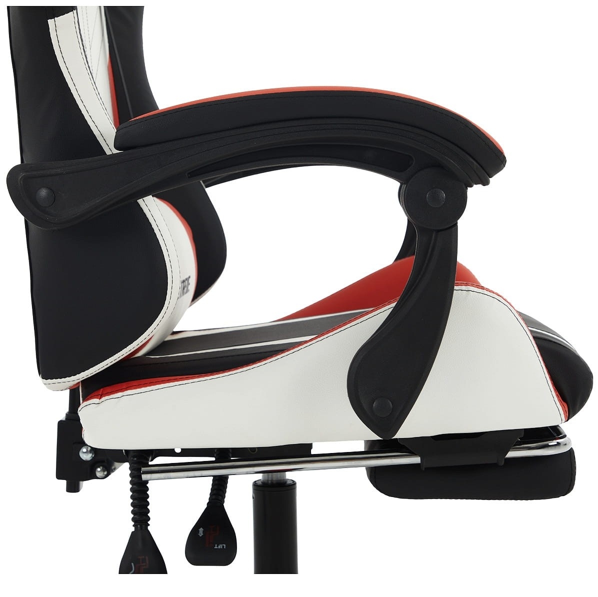 Fotel Gamingowy EXTREME R1 Red Podnóżek, Poduszki, Eco Skóra Premium