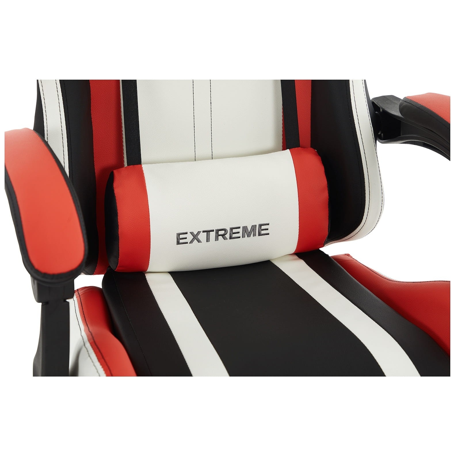 Fotel Gamingowy EXTREME R1 Red Podnóżek, Poduszki, Eco Skóra Premium