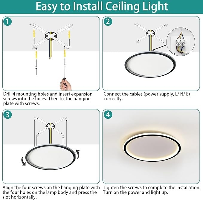 Lampa sufitowa Led, 24W , 4500K, okrągła Ø 31,5 cm, Moonsea