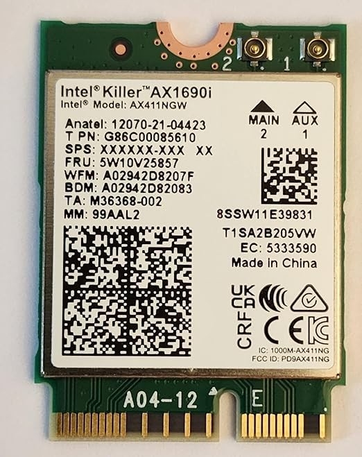 Karta sieciowa Intel AX1690i Killer Series