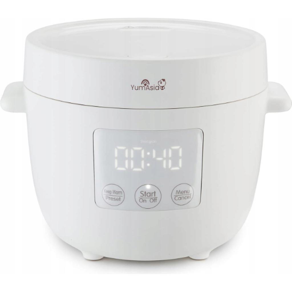 Yum Asia Mini Rice Cooker 3D – inteligentny garnek do ryżu z ceramiczną misą 0,45L Uszkodzona miska ceramiczna