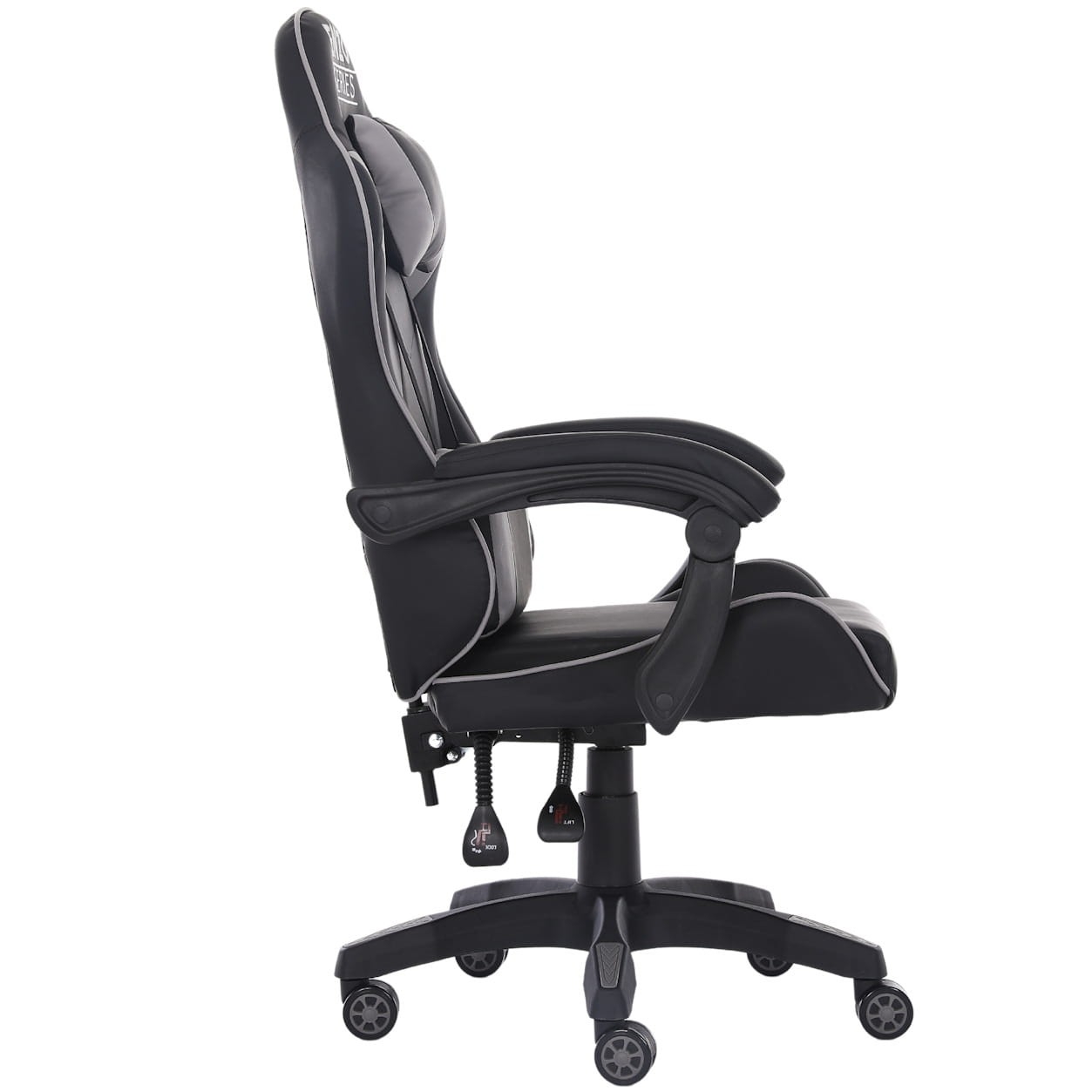 Fotel gamingowy ENZO Extreme Gray — ergonomiczny, regulowany do 135°