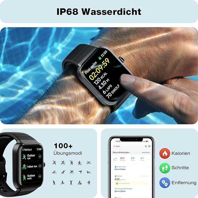 Smartwatch IDW15, smartwatch sportowy, wielofunkcyjny smartwatch