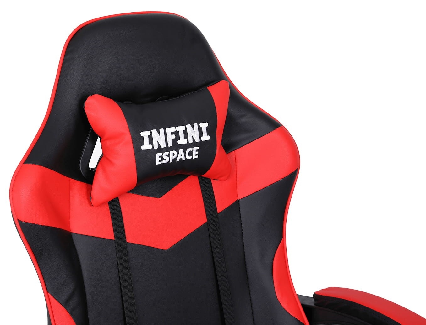 Fotel Gamingowy INFINI ESPACE Red – Regulowane Oparcie + Podnóżek