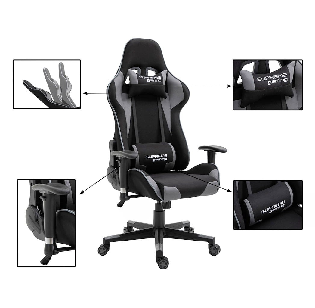 Fotel gamingowy PlayMaker Black/Gray