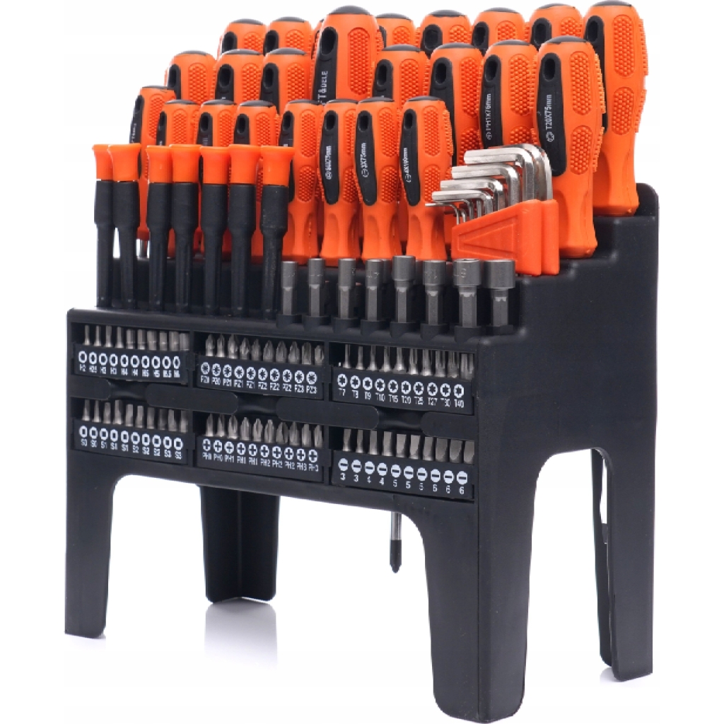ZESTAW ŚRUBOKRĘTÓW I BITÓW STOJAK 122 ELEMENTÓW KD10958
