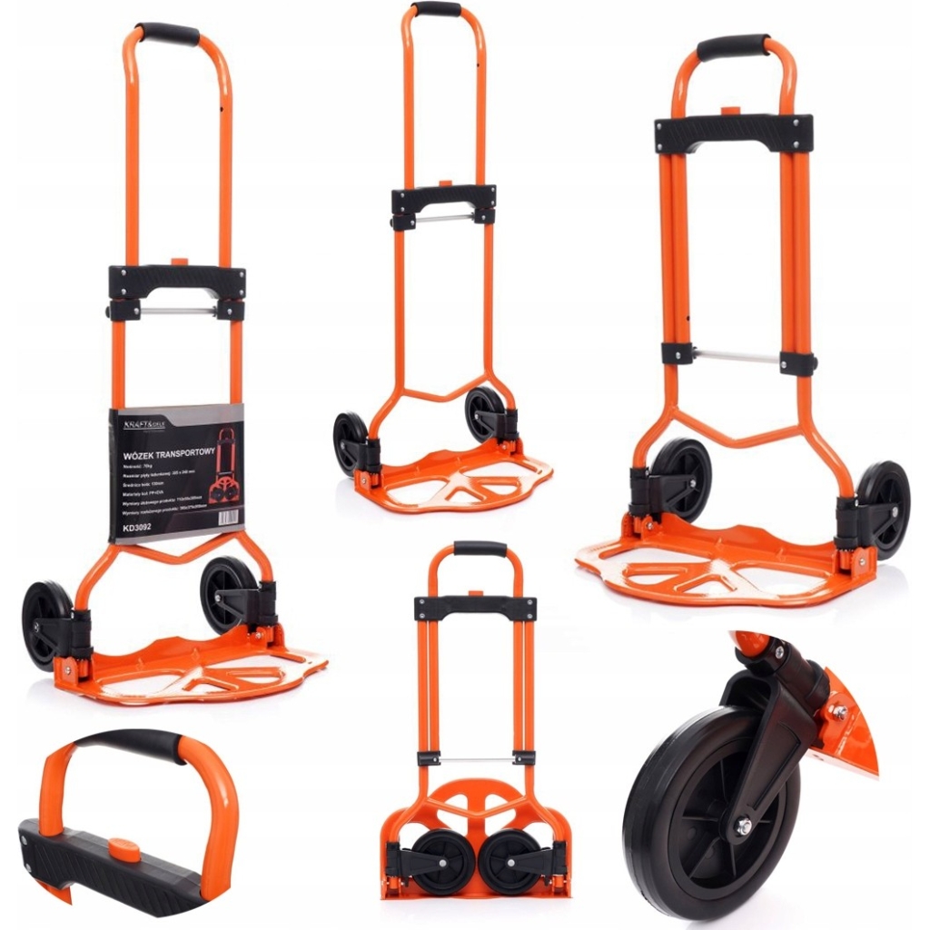 Wózek Transportowy Magazynowy Składany Aluminium 70kg Kraft&Dele