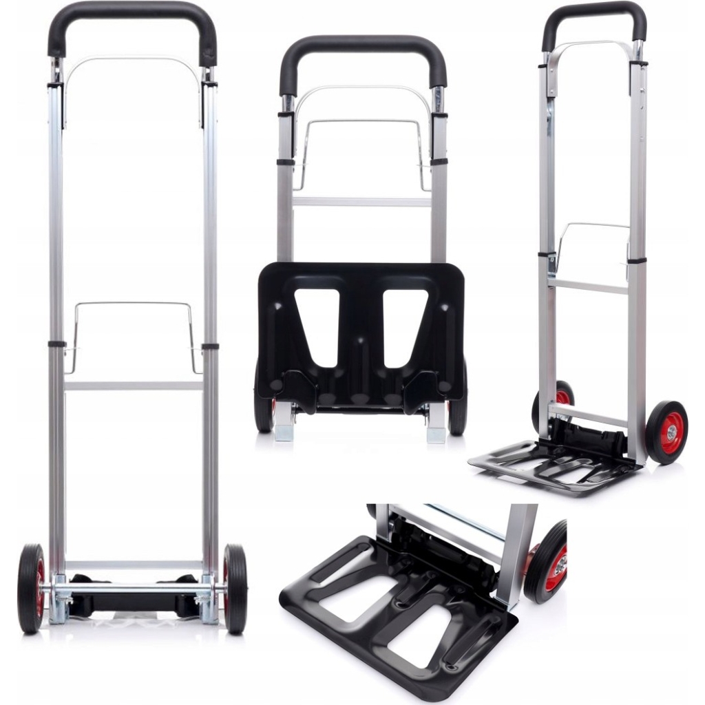 Wózek Transportowy Magazynowy Składany Aluminium 90kg