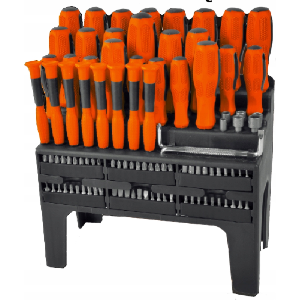DUŻY ZESTAW ŚRUBOKRĘTÓW BITÓW 100 ELEMENTÓW BITY WKRĘTAK TORX KD10957