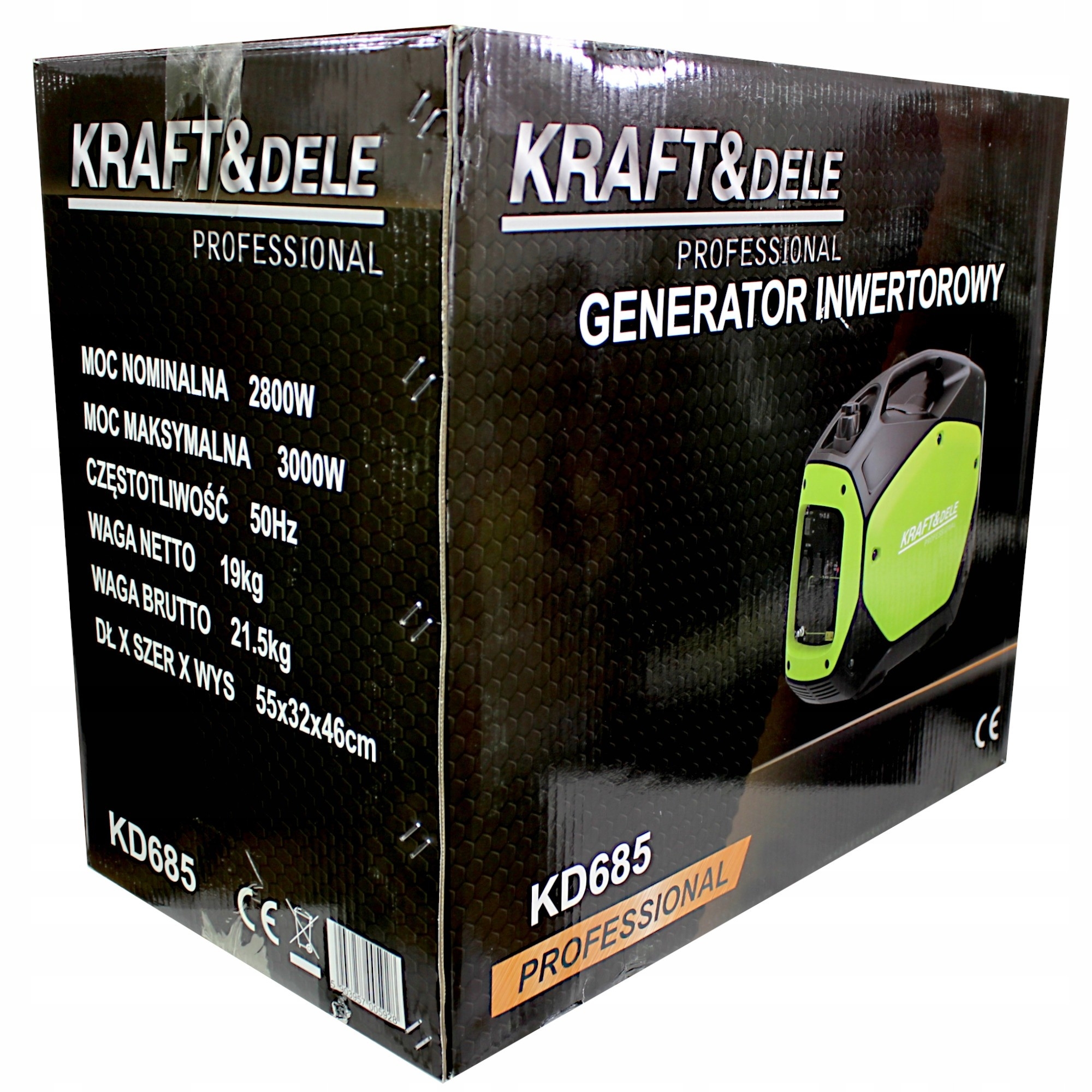 Agregat prądotwórczy przenośny jednofazowy Kraft&Dele 3000 W benzyna KD685