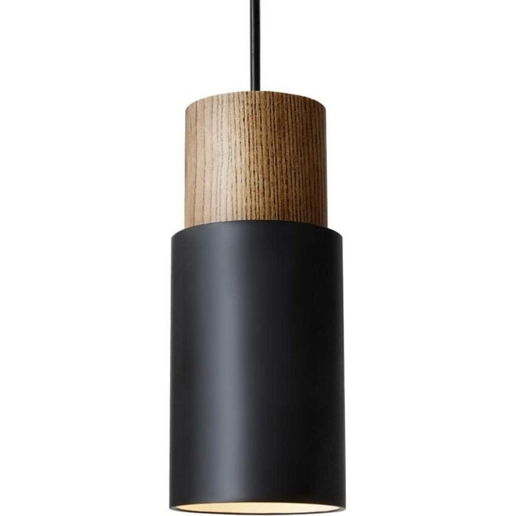 Lampa wisząca retro industrialna, vintage, drewno aluminium