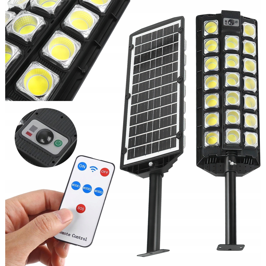 Lampa Uliczna Solarna z Pilotem Kraft&Dele 2500W 20.000 lm IP65