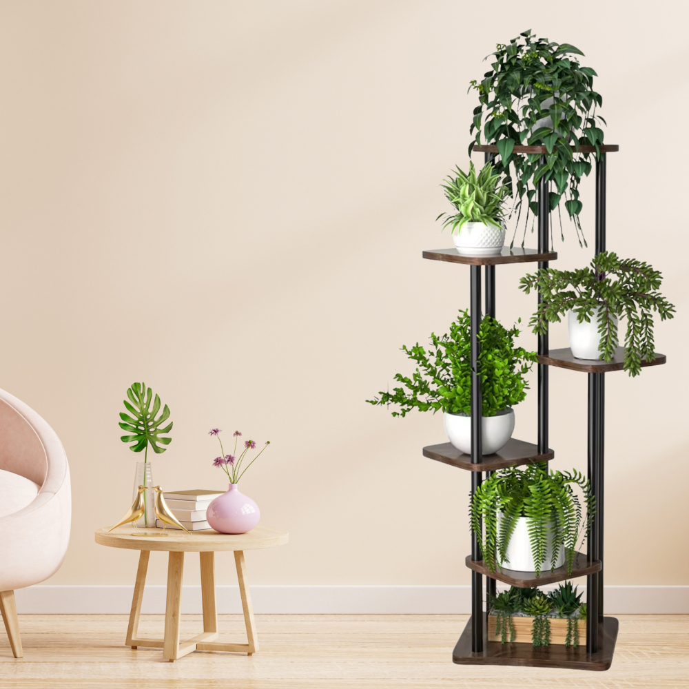 KWIETNIK NA KWIATY STOJAK METALOWY STOJĄCY LOFT ROŚLINY REGAŁ 132 CM [KWIETNIK2]