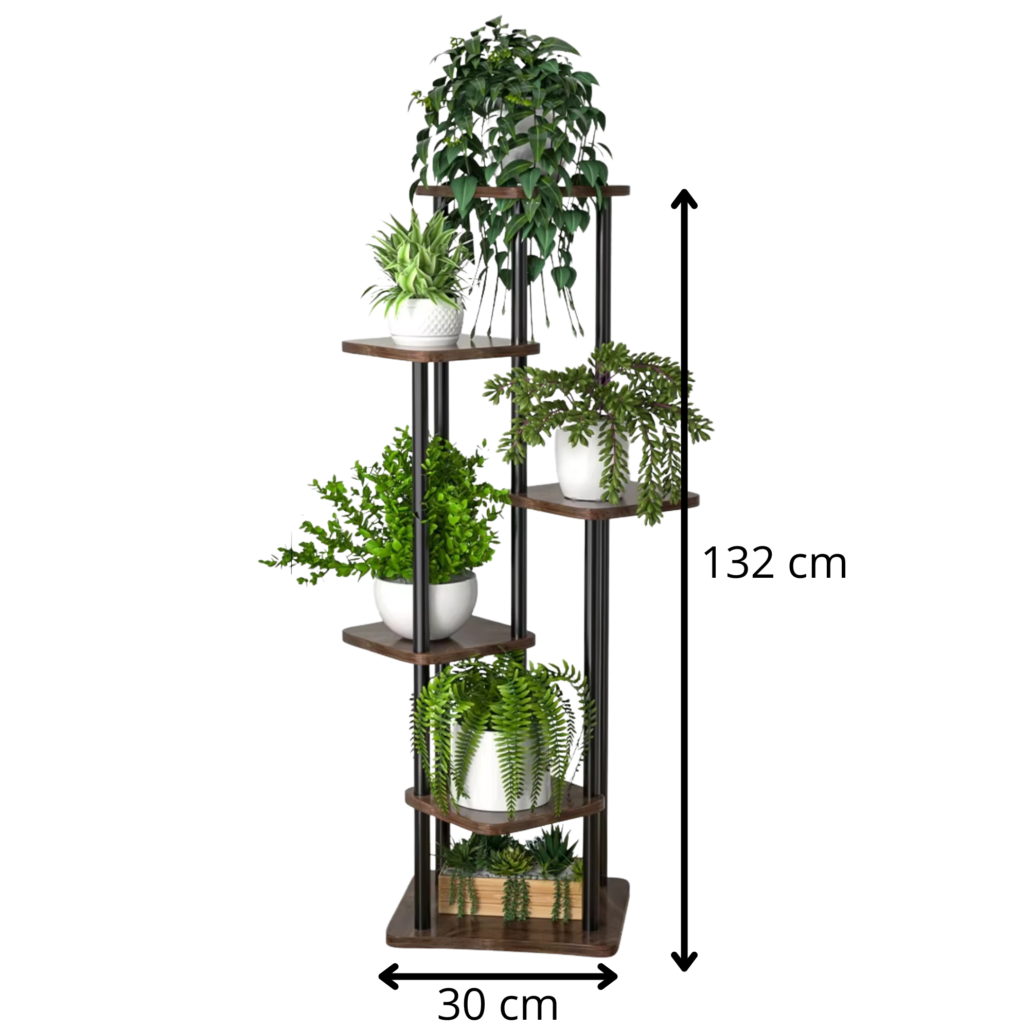 KWIETNIK NA KWIATY STOJAK METALOWY STOJĄCY LOFT ROŚLINY REGAŁ 132 CM [KWIETNIK2]