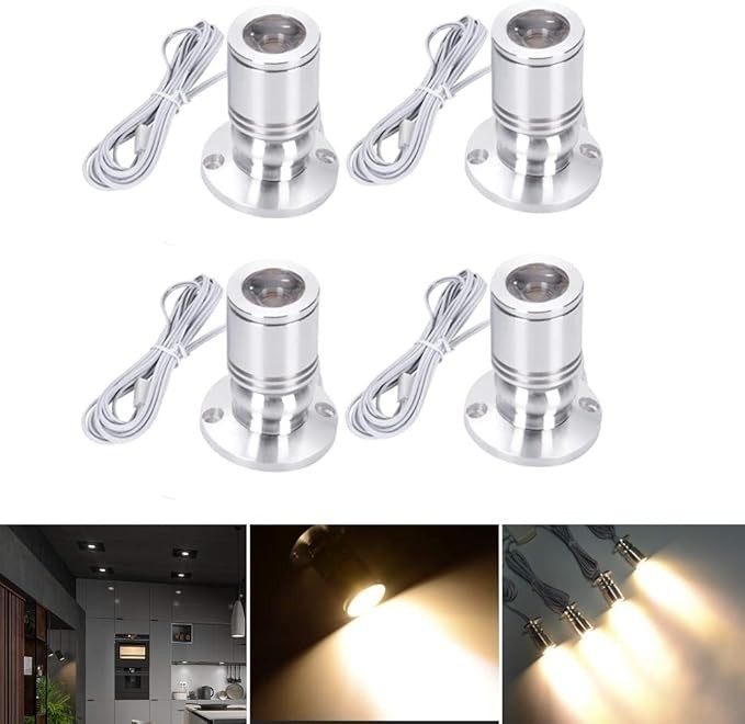 Lampy led do zabudowy, zestaw lamp led 4szt, reflektory led