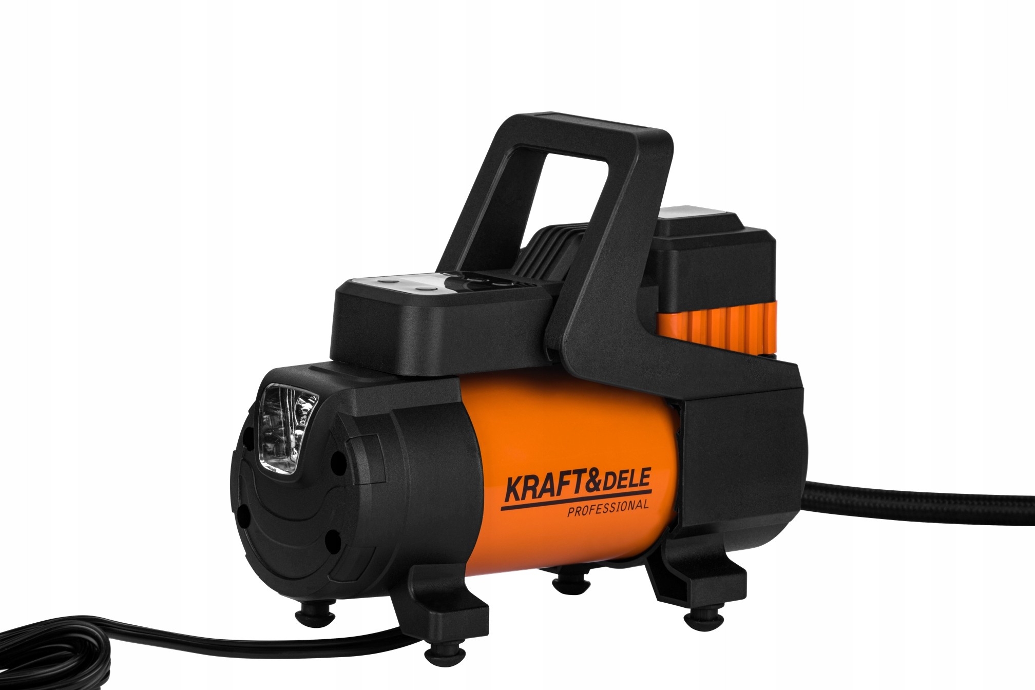 Kompresor Samochodowy LCD 12V 168W 14A 200 PSI 45L/min Kraft&Dele