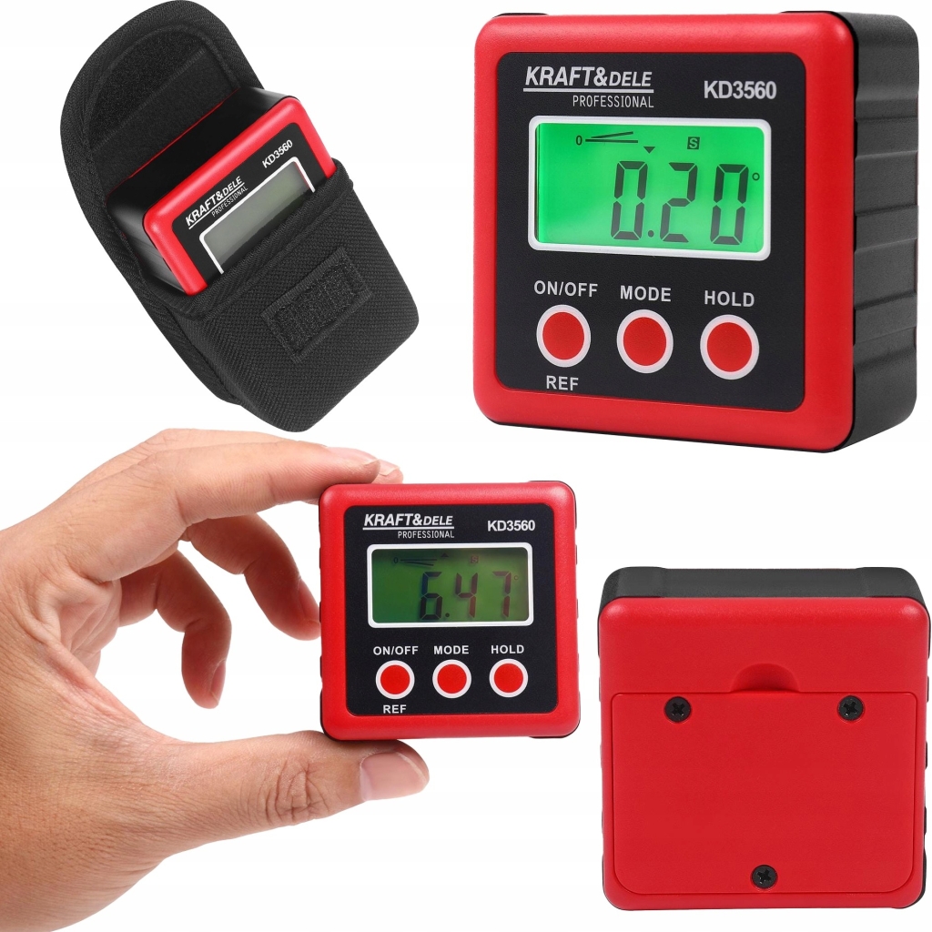 Kątomierz Cyfrowy LCD Elektroniczny Magnes Precyzyjny Kraft&Dele