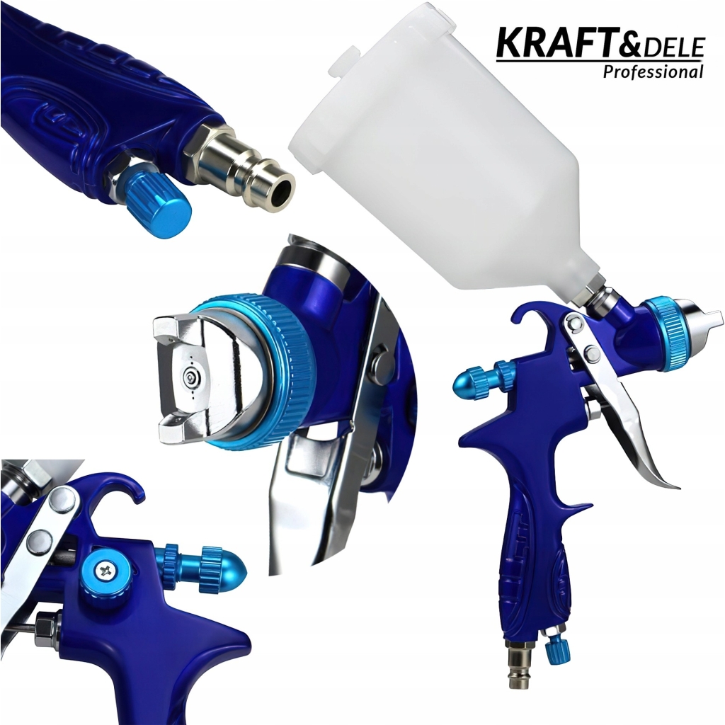 Pistolet Lakierniczy Malarski 1,3 mm 600 ml 2,5-4 Bar 170 l/min Kraft&Dele