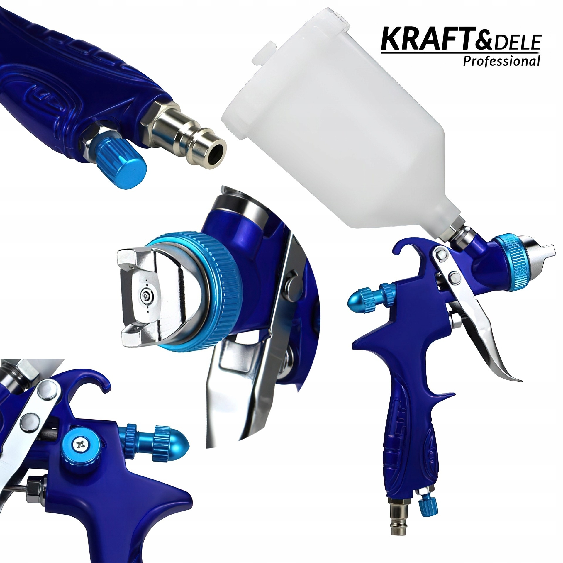 Pistolet Lakierniczy Malarski 1,3 mm 600 ml 2,5-4 Bar 170 l/min Kraft&Dele