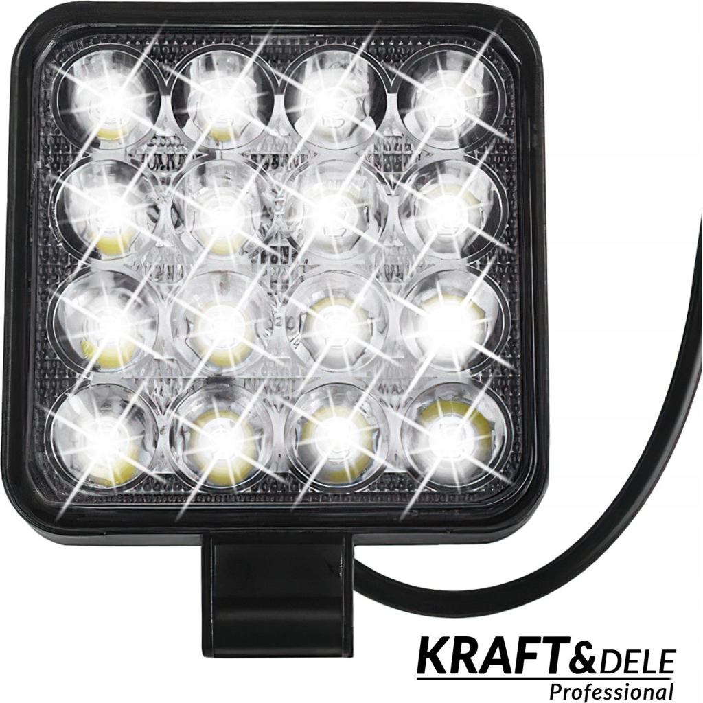 Lampa Robocza Reflektor Cofania Szperacz Kwadrat 30W 16 LED 2500 lm 12-40V