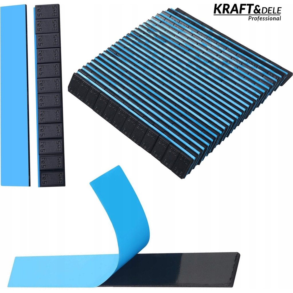 Ciężarki Klejone do Felg Aluminiowych 12x5 g 50 Sztuk Kraft&Dele