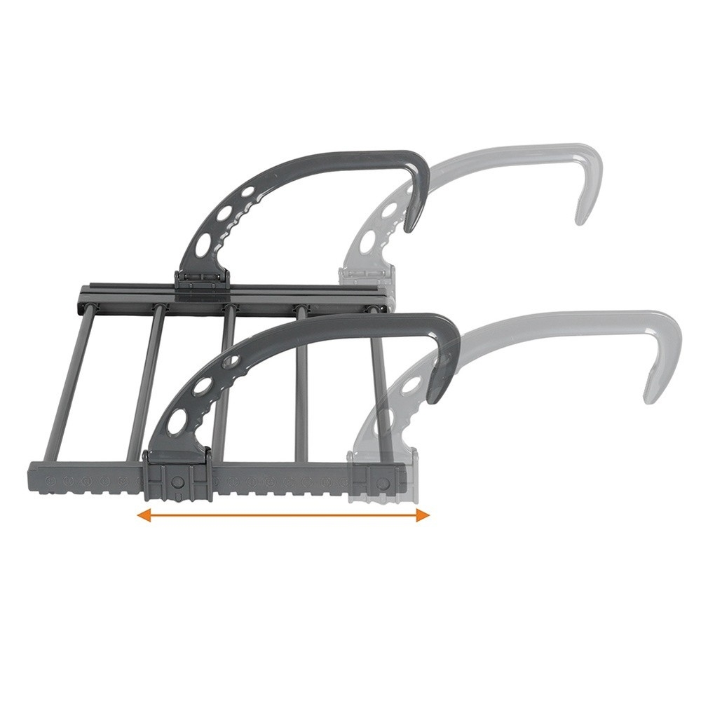 Suszarka na pranie na kaloryfer metalowa szara rozsuwana 45-83x35 cm