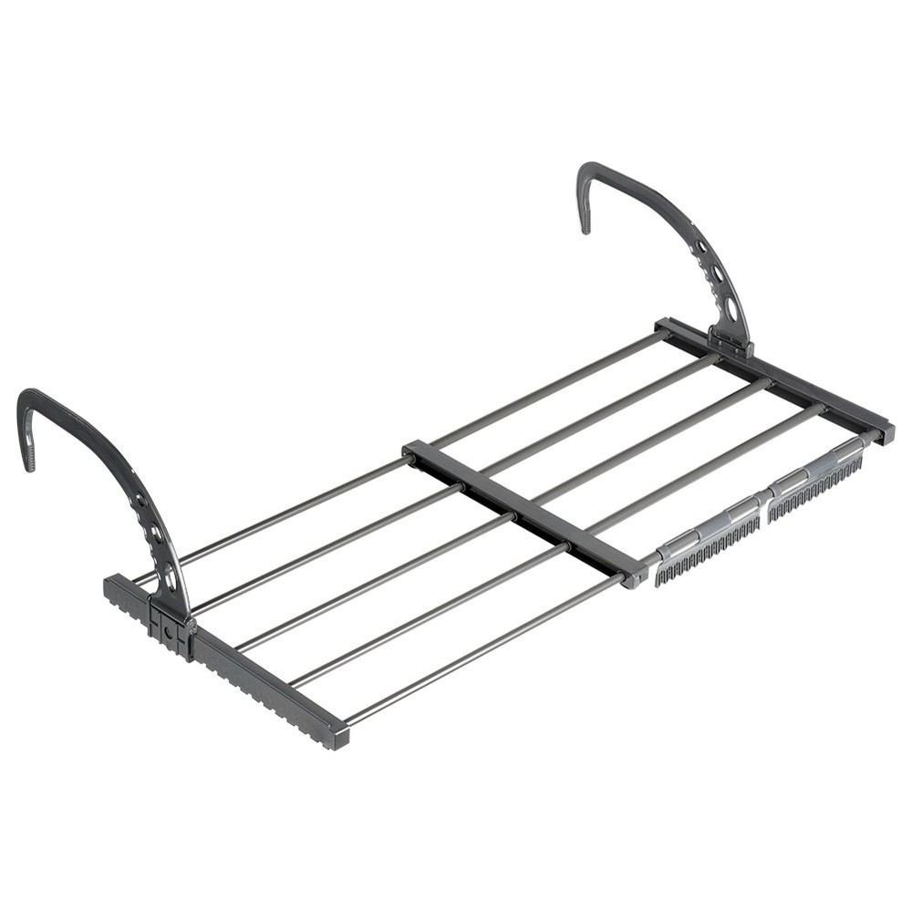 Suszarka na pranie na kaloryfer metalowa szara rozsuwana 45-83x35 cm