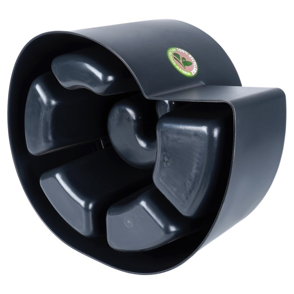 Kwietnik ogrodowy plastikowy czarny spiralny 53x43,5x32,5 cm