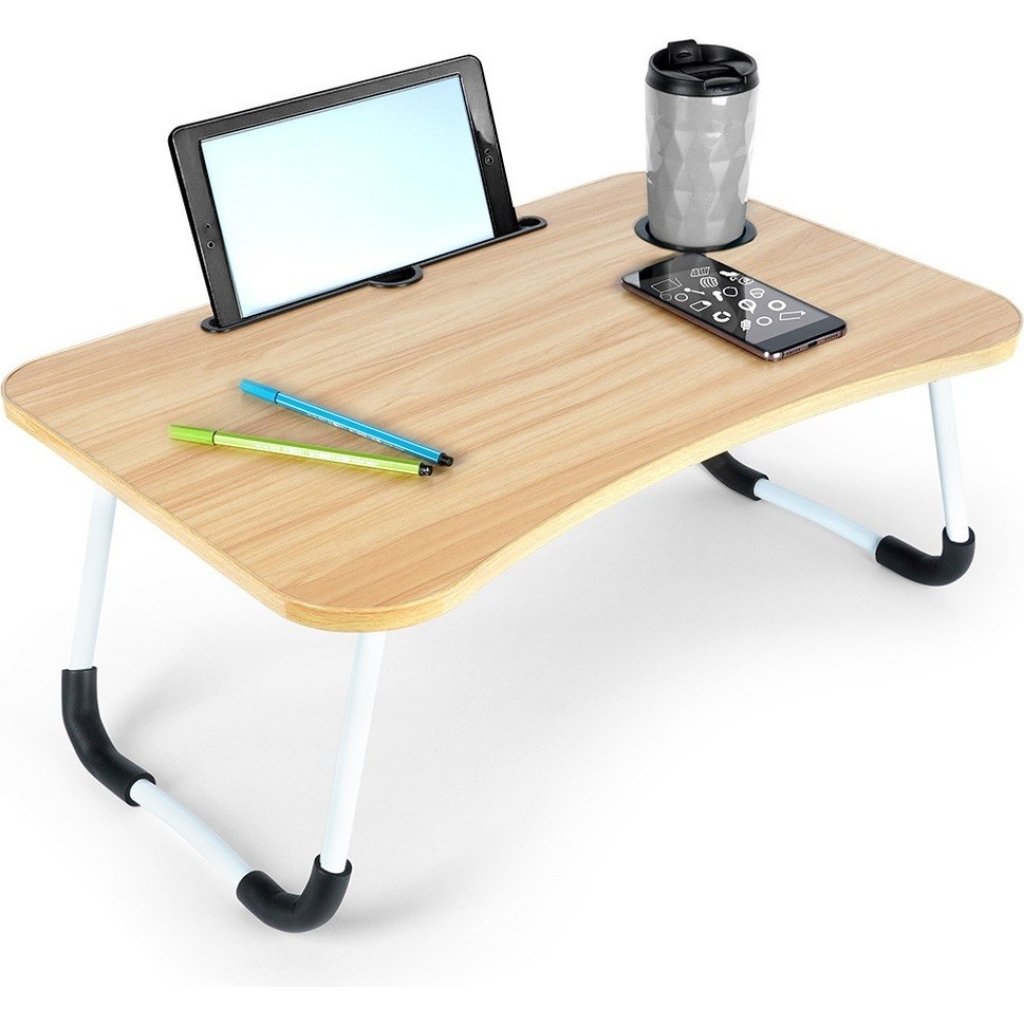 Stolik pod laptop i tablet śniadaniowy składany do łóżka 61,5x40x26 cm
