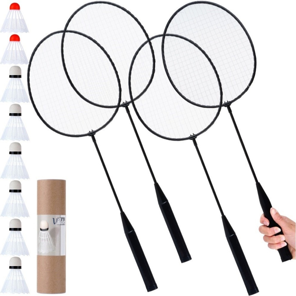 Zestaw do badmintona 8 lotek 61 cm 12 el.