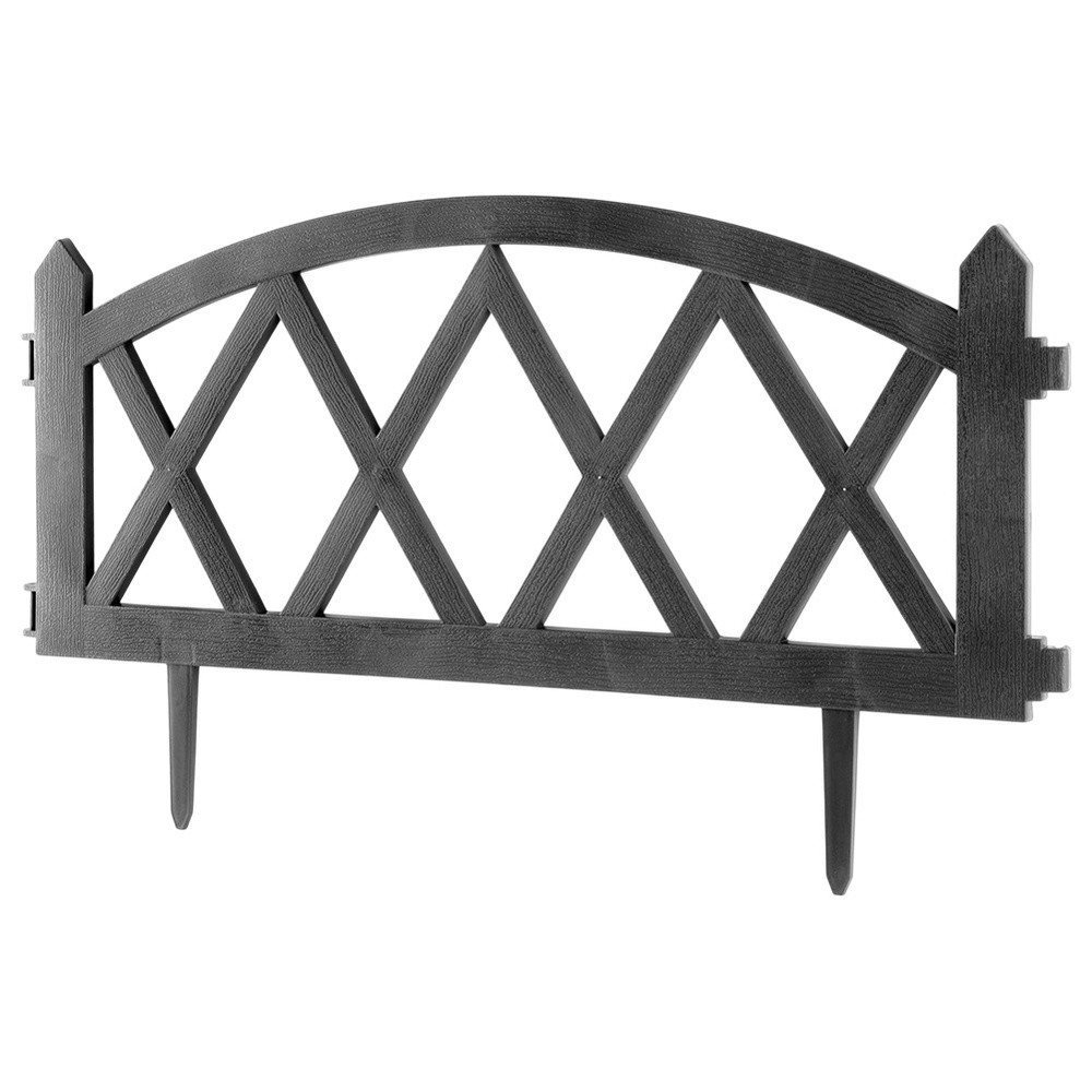 Płotek ogrodowy szary 57x25 cm 12 szt.