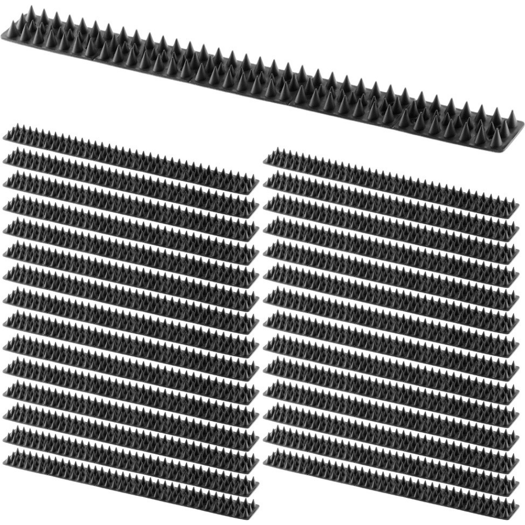 Kolce na ptaki plastikowe czarne 50x4,3 cm 30 szt.
