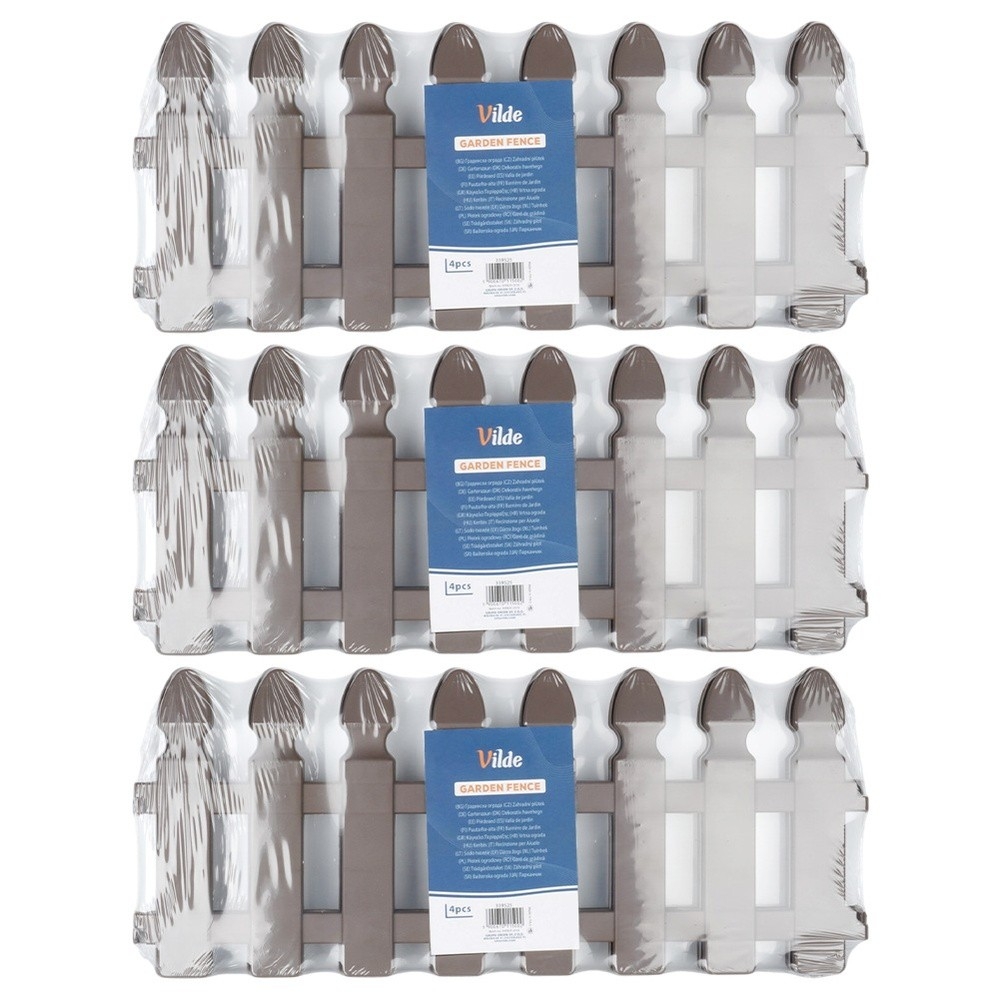 Płotek ogrodowy brązowy 49x21 cm 12 szt.