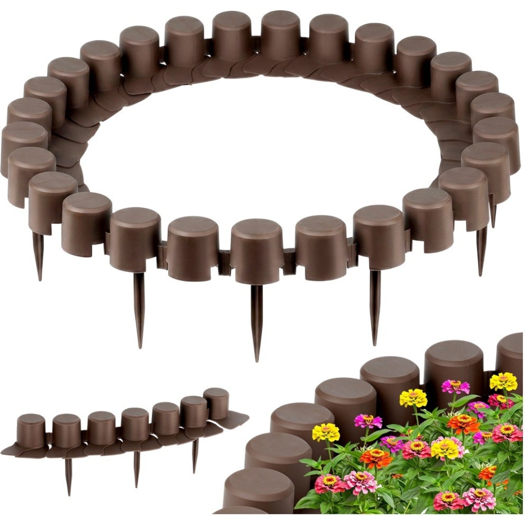 Palisada ogrodowa brązowa 220 cm 4 szt.
