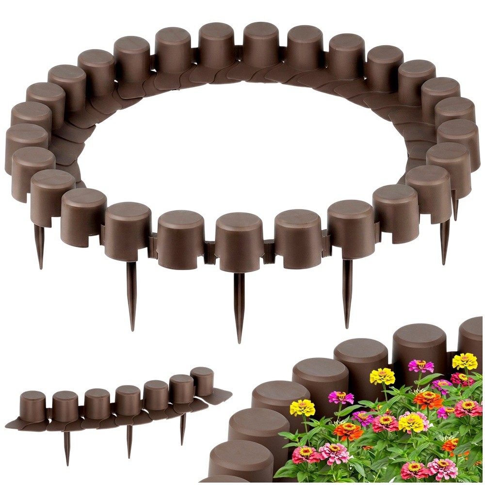 Palisada ogrodowa brązowa 220 cm 4 szt.