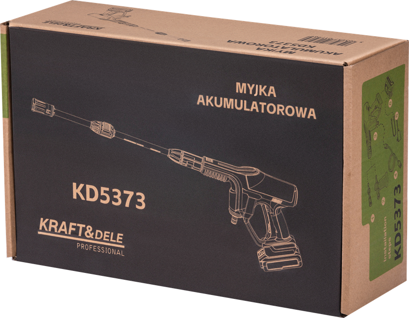 MYJKA WYSOKOCIŚNIENIOWA AKUMULATOROWA 21V 3Ah KD5373