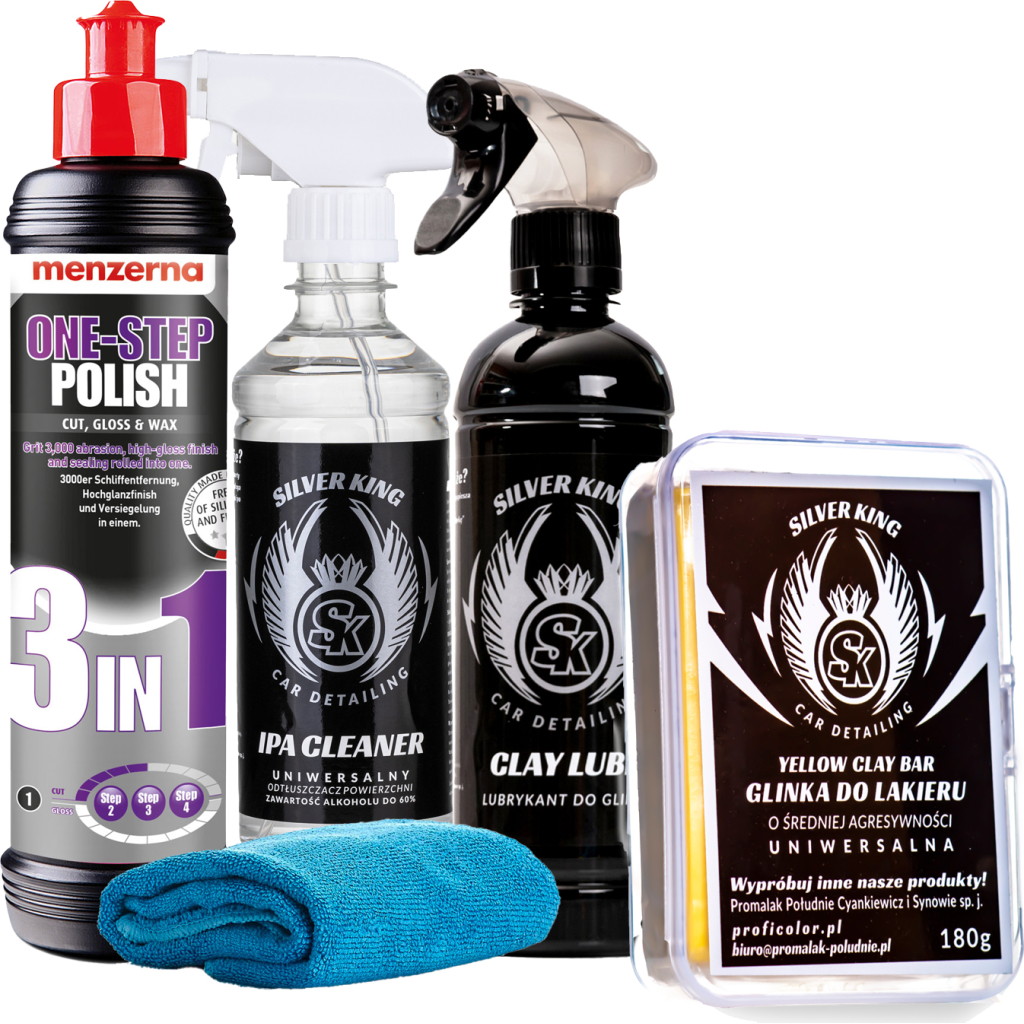 Pasta Polerska Menzerna 3w1 250ml + Glinka do Lakieru + Lubrykant + Ipa SK