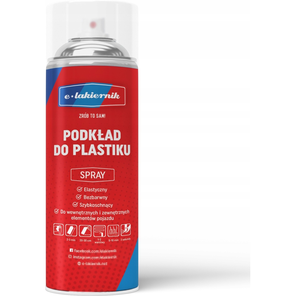 Podkład do Plastiku Tworzyw Sztucznych Zderzaków Lusterek e-lakiernik Spray