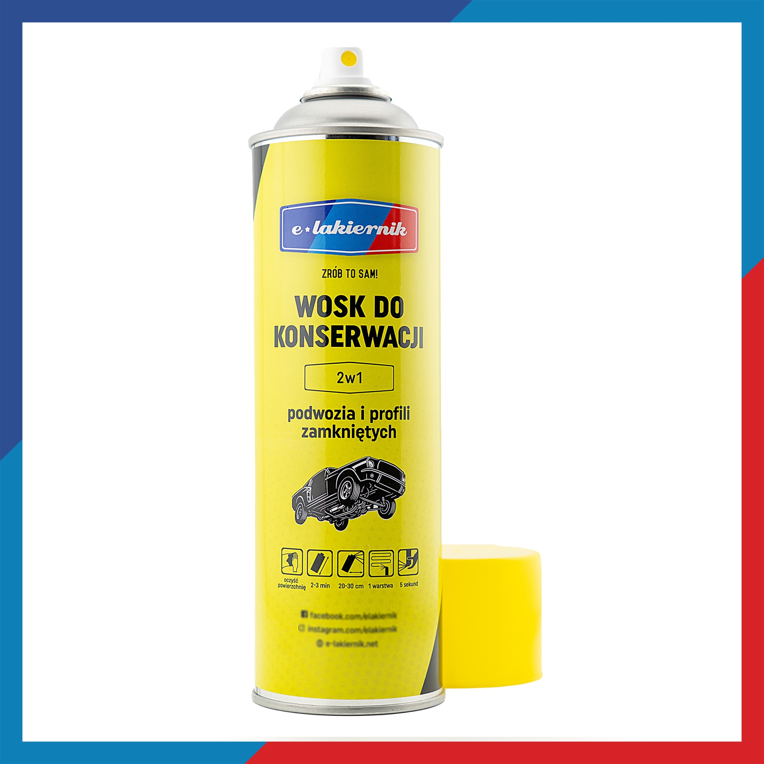 Wosk do Konserwacji Podwozia i Profili Zamkniętych 2w1 e-lakiernik Spray