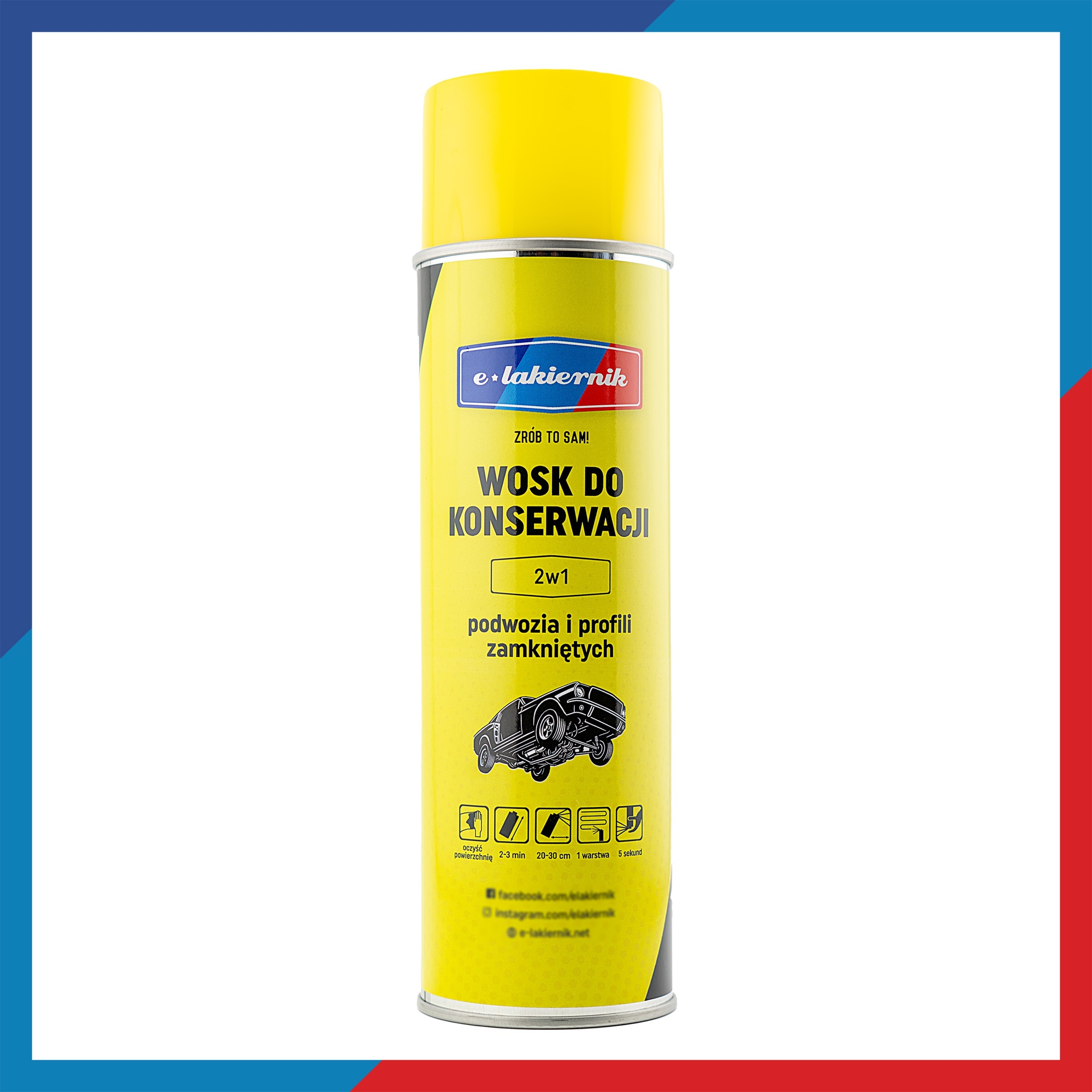 Wosk do Konserwacji Podwozia i Profili Zamkniętych 2w1 e-lakiernik Spray