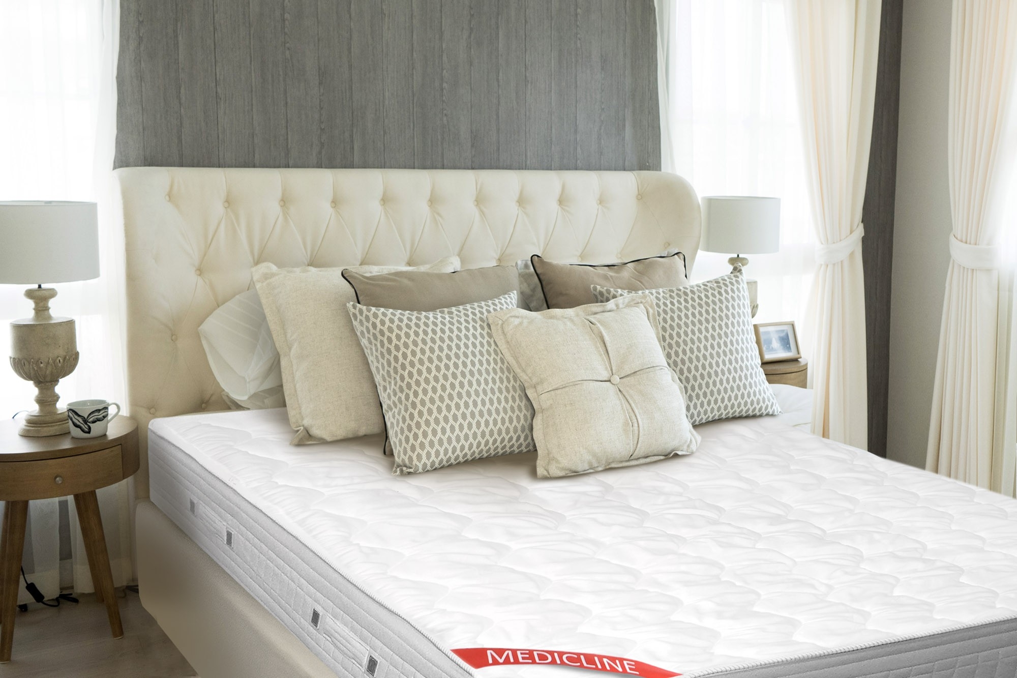 Nakładka / ochraniacz na materac pikowana niciowo premium 90x200cm biała