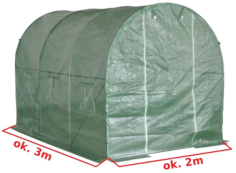 TUNEL OGRODOWY FOLIOWY 3x2x2m ZIELONY
